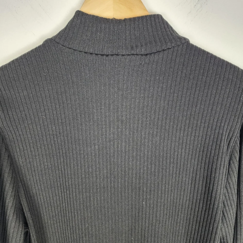 Forever 21 Plus Bodysuit Ribbed Black Knit Puff Long Sleeve NWT Size 2X - Picture 13 of 16